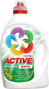Гель для прання білих тканин Active White 4.5 л.