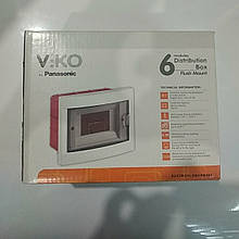 Щиток під автомат внутрішній 6 білий з дверцятами VIKO 90912006-UA1