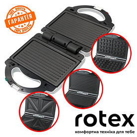 Гриль/Кутербродниця/Вафельниця — Мультимейкер ROTEX RSM221-B