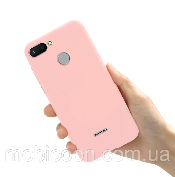 Чохол Silicone Case full для Xiaomi Redmi 6 Rose pink (сяомі ксіомі редмі 6)