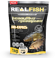 Прикормка рыболовная Real Fish "ЛИНЬ-КАРАСЬ" ТВОРОГ