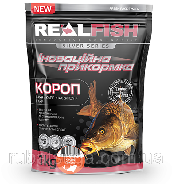 Прикормка рибальська Real Fish "КОРОП" КИСЛА ГРУША