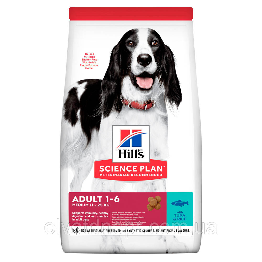 Сухий корм Хіллс Hills для середніх собак із тунцем 1-6 років