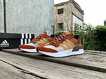 Чоловічі кросівки Adidas Brown Coffe-White, фото 6