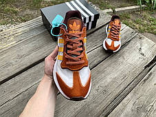 Чоловічі кросівки Adidas Brown Coffe-White, фото 3