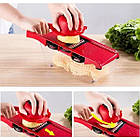 Овочерізка Mandoline Slicer 6 in 1 з контейнером / Слайсер-терка для шаткування овочів і фруктів ОПТ, фото 4