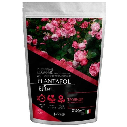 Мінеральне добриво для троянд і квітучих рослин Plantafol Elite 100 г Valagro Італія