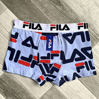 Труси чоловічі боксери бавовна Fila 01, блакитні, розмір 3XL (52-54), 09320