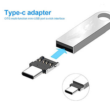 Перехідник USB 3.0 Type-C 3.1 (тато) —  USB (мама) OTG (конектор під роз'єм USB мама)