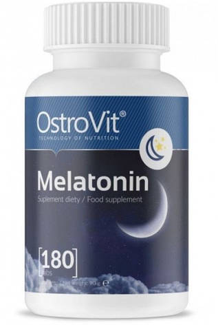 Для сну Мелатонін OstroVit Melatonin 1 мг 180 таб Польща, фото 1