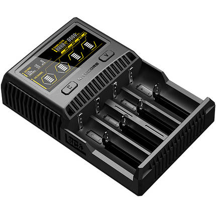 Універсальний зарядний пристрій Nitecore SC4 Ni-Cd/Ni-Mh/Li-Ion/IMR/LiFePO4 (3.6-4.35 V)/3A 220V/12V LCD, фото 1
