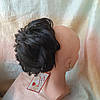Шиньйон на гулька короткий на гребінцях чорний кава KELI-2, фото 6