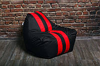 Бескаркасное Черное кресло мешок диван Ferrari, Феррари