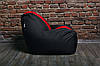 Безкаркасне Чорне крісло мішок диван Ferrari, Феррарі, фото 8