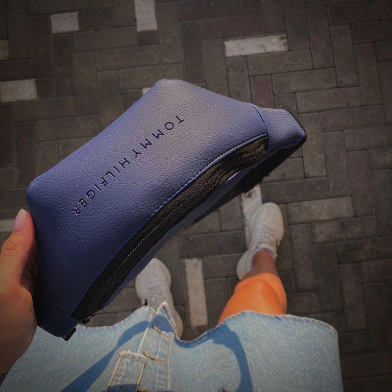 Бананка унісекс з тисненим логотипом синя, фото 1