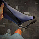 Бананка унісекс з тисненим логотипом синя, фото 3