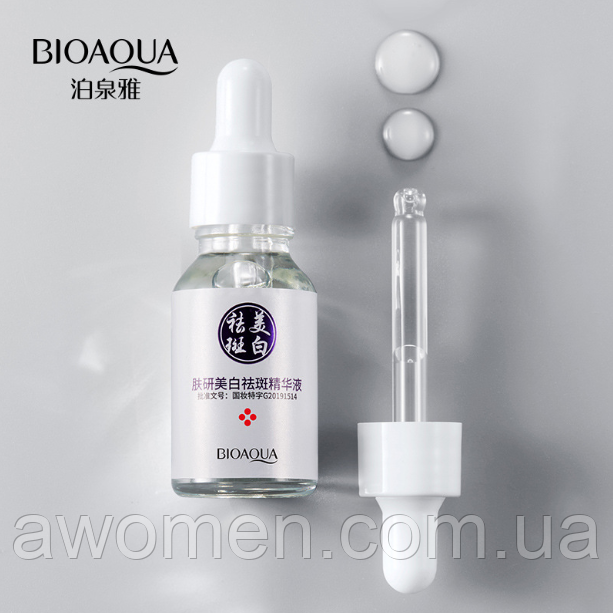 Сироватка для обличчя та зони декольте Bioaqua Anti-Freckle від пігментних плям і веснянок 15 ml, фото 1