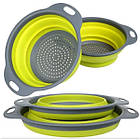 ОПТ Складаний силіконовий друшлаг 2 в 1 великий + маленький Collapsible filter baskets, фото 3