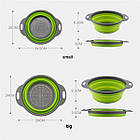 ОПТ Складаний силіконовий друшлаг 2 в 1 великий + маленький Collapsible filter baskets, фото 4