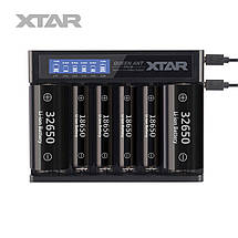 Універсальний зарядний пристрій XTAR Queen ANT-MC6 Li-Ion USB/220V LED індикатор, фото 4