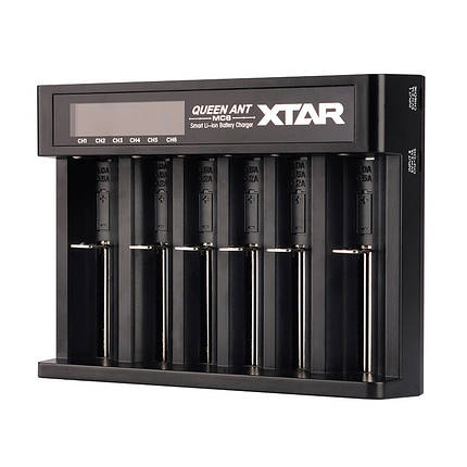 Універсальний зарядний пристрій XTAR Queen ANT-MC6 Li-Ion USB/220V LED індикатор, фото 1