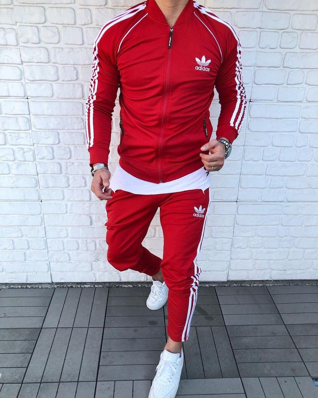 Чоловічий спортивний костюм Adidas M414 червоний XL, фото 1