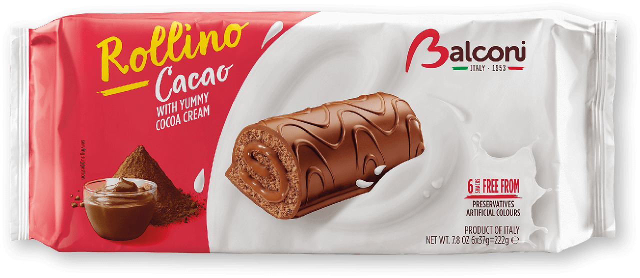 Міні рулети з какао BALCONI 222 г, (20шт/ящ)