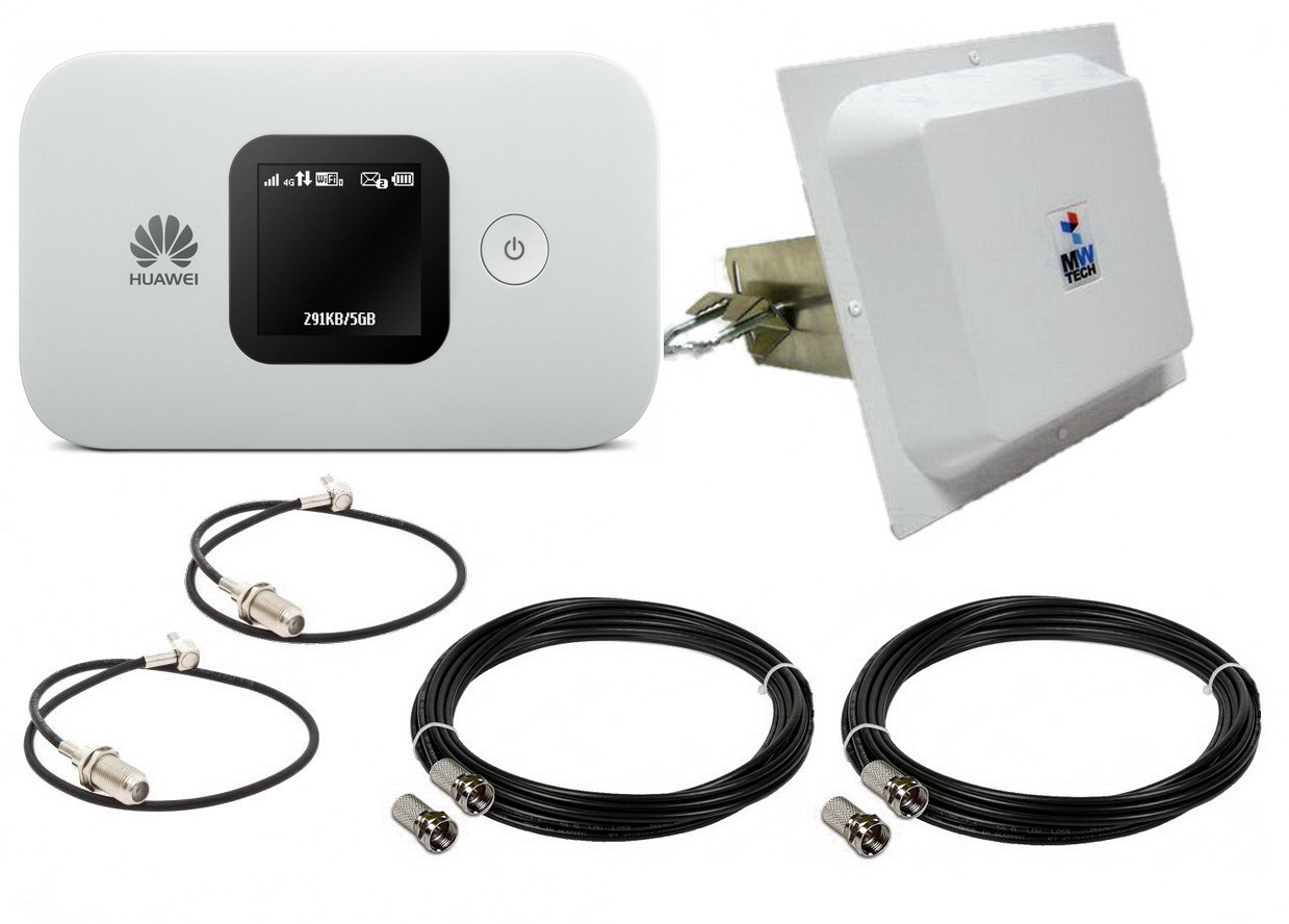 4G комплект Huawei E5577s-321 (Black) + Антена LTE MIMO MW TECH 1700-2700 МГц 2х17дБ, фото 1