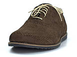 Легкі коричневі туфлі нубук літнє взуття великих розмірів чоловіча Rosso Avangard BS Romano EVA Brown NUBPerf, фото 3