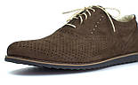 Легкі коричневі туфлі нубук літнє взуття великих розмірів чоловіча Rosso Avangard BS Romano EVA Brown NUBPerf, фото 6