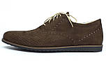 Легкі коричневі туфлі нубук літнє взуття великих розмірів чоловіча Rosso Avangard BS Romano EVA Brown NUBPerf, фото 2