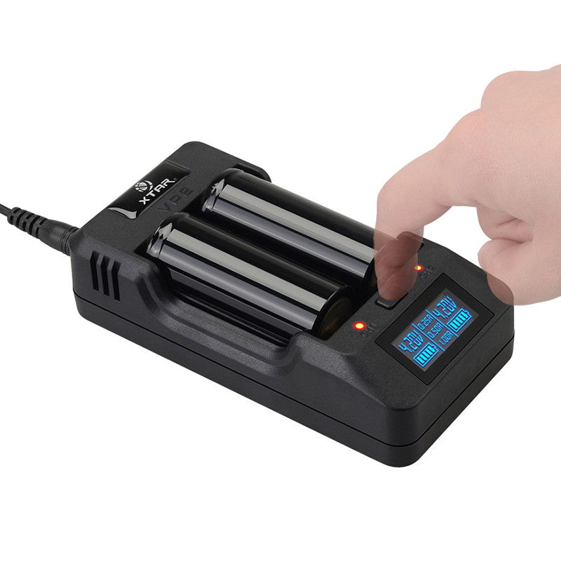 Універсальний зарядний пристрій XTAR VP2 Li-Ion/LiFePO4 (3.6-4.35 V) 220 V/12 V Powerbank LCD