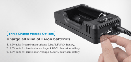 Універсальний зарядний пристрій XTAR VP2 Li-Ion/LiFePO4 (3.6-4.35 V) 220 V/12 V Powerbank LCD, фото 6