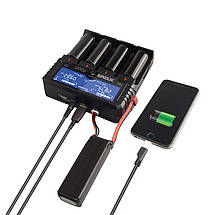 Універсальний зарядний пристрій XTAR VP4 Plus Dragon Ni-Cd/Ni-Mh/Li-Ion/11.1V/3S USB/220V LCD Powerbank, фото 5