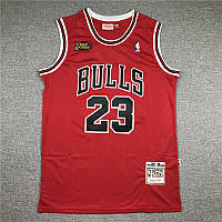 Красная ретро баскетбольная майка Jordan #23 Джордан команда Chicago Bulls финал сезона NBA 1998