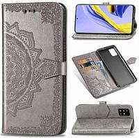 Чохол Vintage для Samsung Galaxy A51 2020 / A515F книжка з візитницею Сірий