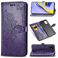 Чохол Vintage для Samsung Galaxy A51 2020 / A515F книжка з візитницею Фіолетовий