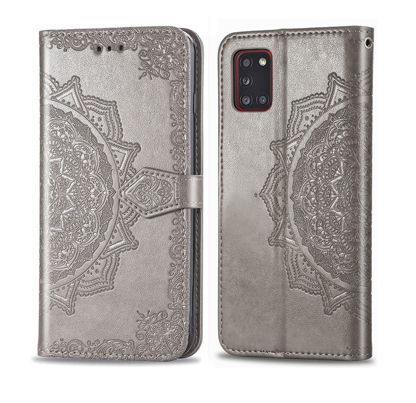 Чохол Vintage для Samsung Galaxy A31 2020 / A315F книжка з візитницею Сірий