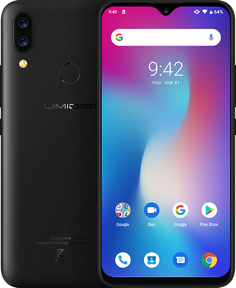 Umidigi Power, 4/64 Gb, 5150 mAh, 16+5 Mpx, Фронталка 16 Mpx, 4G LTE, 8 ядер, NFC, дисплей 6.3"