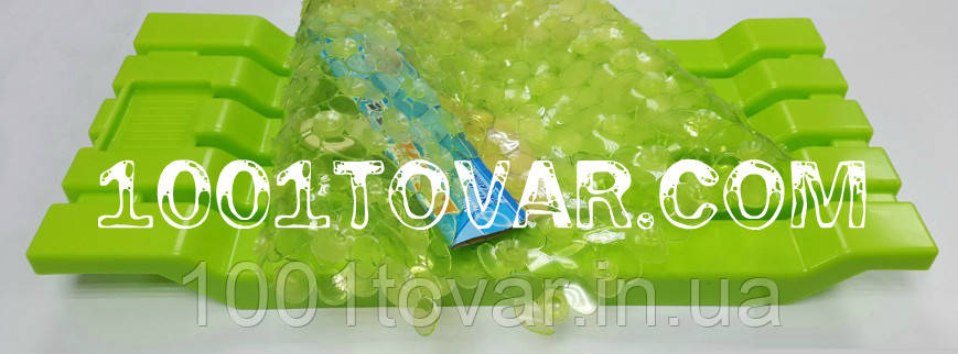 Великий килимок на присосках 90х45 см і сидіння в ванну з надміцного пластику, салатні, фото 1