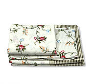 Постільна білизна Королева Ночі (Бязь) | Полуторний комплект | 50х70 | Дрібні квіти на світлому, фото 2