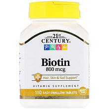 21st Century Biotin 800 мг 110 таблеток