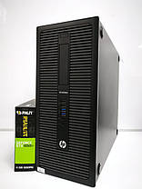 HP EliteDesk 800 G1 Tower / Intel Core i3-4130 (2 (4) ядра по 3.4 GHz) / 8gb DDR3 / 120 GB SSD NEW+500 GB HDD / nVidia GeForce GTX 1050 Ti, 4 GB, фото 2