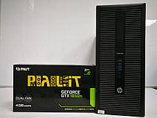 HP EliteDesk 800 G1 Tower / Intel Core i3-4130 (2 (4) ядра по 3.4 GHz) / 8gb DDR3 / 120 GB SSD NEW+500 GB HDD / nVidia GeForce GTX 1050 Ti, 4 GB, фото 3