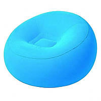Надувне крісло BW 75052 велюрове  Синій