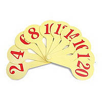 Віяло Цифри від 1 до 20, жовтий пластик Атлас