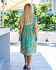 Плаття жіноче великий розмір 316 (52 54 56 58) (квітка: ментол, оранж) СП, фото 5