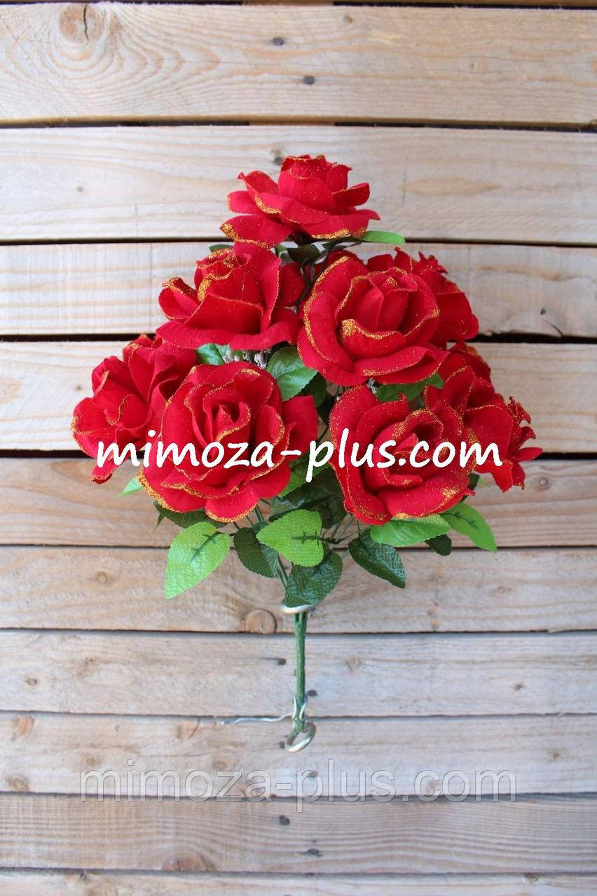 Штучні квіти — Троянда букет, 41 см