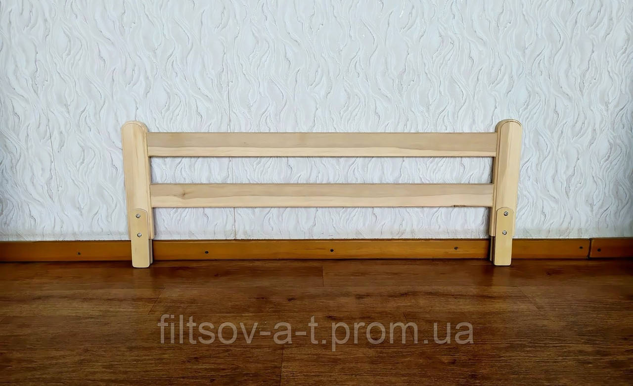 Белый защитный барьер из дерева для детской кровати "Масу Макси" 120 см. (цвет на выбор) - фото 4 - id-p1220341252
