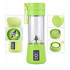 ОПТ Блендер Зелений Juice Cup Fruits USB, фото 3